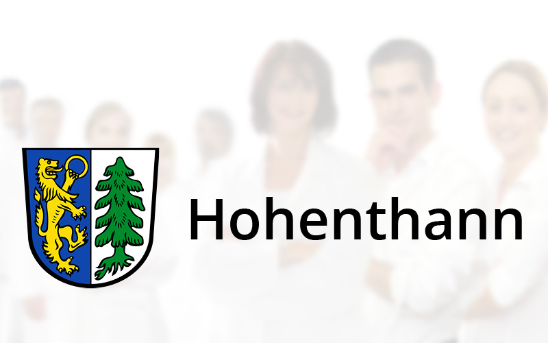 Das Stadtwappen von Hohenthann