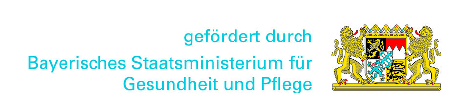 Logo: Gefördert durch Bayerisches Staatsministerium für Gesundheit und Pflege